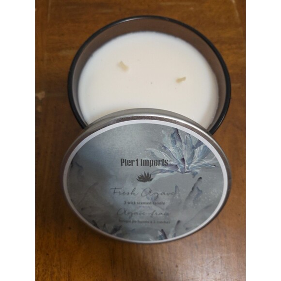 Pier‎ 1 Imports Fresh Agave 3-Wick Scented Glass Jar Candle Discontinued New - Picture 1 of 4